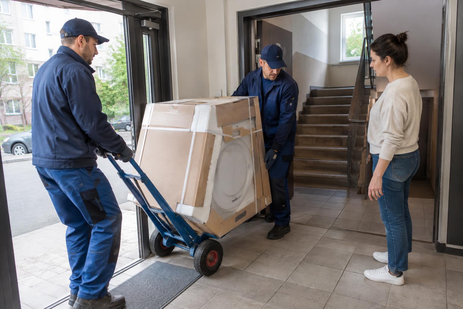 Dostawa dużego produktu: jak porównać wniesienie, termin i sposób przekazania przesyłki