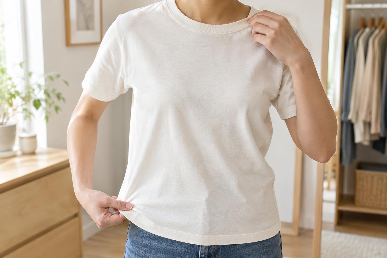 T-shirt na co dzień: jak ocenić krój, dzianinę i trwałość dekoltu